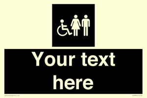 Custom information: black panel disabled female and male